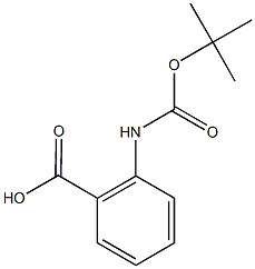 2-[(tert-butoxycarbonyl)amino]benzoic acid,,结构式