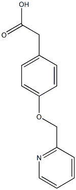 2-[4-(pyridin-2-ylmethoxy)phenyl]acetic acid,,结构式