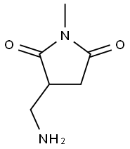 3-(aminomethyl)-1-methylpyrrolidine-2,5-dione,,结构式