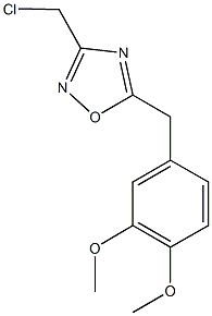 3-(chloromethyl)-5-[(3,4-dimethoxyphenyl)methyl]-1,2,4-oxadiazole 结构式