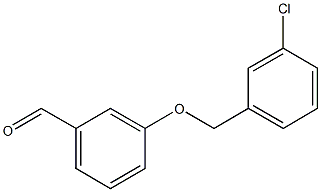 3-[(3-chlorophenyl)methoxy]benzaldehyde 化学構造式