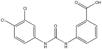 3-{[(3,4-dichlorophenyl)carbamoyl]amino}benzoic acid, 196617-13-7, 结构式