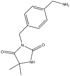 3-{[4-(aminomethyl)phenyl]methyl}-5,5-dimethylimidazolidine-2,4-dione 化学構造式