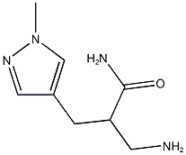 3-amino-2-[(1-methyl-1H-pyrazol-4-yl)methyl]propanamide,,结构式