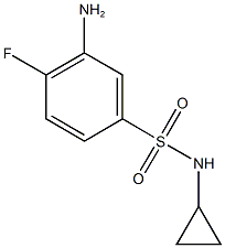 3-amino-N-cyclopropyl-4-fluorobenzene-1-sulfonamide,,结构式