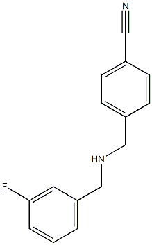 4-({[(3-fluorophenyl)methyl]amino}methyl)benzonitrile Struktur