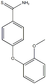 4-(2-methoxyphenoxy)benzene-1-carbothioamide,,结构式
