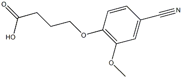 4-(4-cyano-2-methoxyphenoxy)butanoic acid 结构式