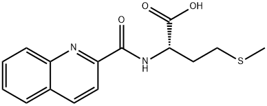 4-(methylsulfanyl)-2-(quinolin-2-ylformamido)butanoic acid 化学構造式