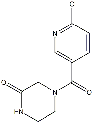 4-[(6-chloropyridin-3-yl)carbonyl]piperazin-2-one 化学構造式