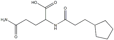 4-carbamoyl-2-(3-cyclopentylpropanamido)butanoic acid Structure