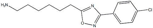 6-[3-(4-chlorophenyl)-1,2,4-oxadiazol-5-yl]hexan-1-amine, 1042514-06-6, 结构式