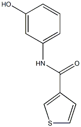 N-(3-hydroxyphenyl)thiophene-3-carboxamide 化学構造式