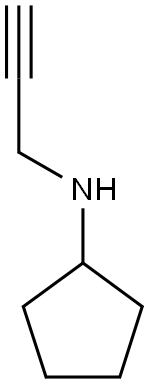 N-(prop-2-yn-1-yl)cyclopentanamine,,结构式