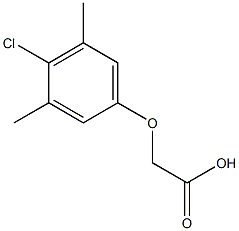 2-(4-chloro-3,5-dimethylphenoxy)acetic acid Struktur