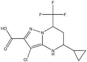  3-chloro-5-cyclopropyl-7-(trifluoromethyl)-4,5,6,7-tetrahydropyrazolo[1,5-a]pyrimidine-2-carboxylic acid