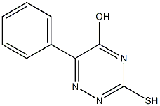 2,3-ジヒドロ-3-チオキソ-6-フェニル-1,2,4-トリアジン-5(4H)-オン 化学構造式