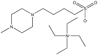Tetraethylammonium 4-(4-methylpiperazin-1-yl)butane-1-sulfonate 化学構造式