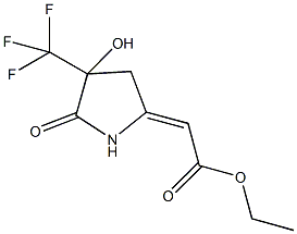 ETHYL (2Z)-[4-HYDROXY-5-OXO-4-(TRIFLUOROMETHYL)PYRROLIDIN-2-YLIDENE]ACETATE 结构式