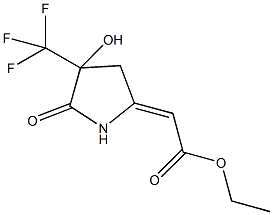 ETHYL (2Z)-[4-HYDROXY-5-OXO-4-(TRIFLUOROMETHYL)PYRROLIDIN-2-YLIDENE]ACETATE,,结构式