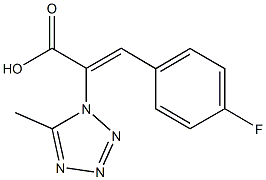 3-(4-FLUOROPHENYL)-2-(5-METHYL-1H-TETRAZOL-1-YL)ACRYLIC ACID Structure