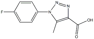 1-(4-FLUOROPHENYL)-5-METHYL-1H-1,2,3-TRIAZOLE-4-CARBOXYLIC ACID 结构式
