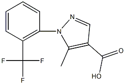 5-METHYL-1-[2-(TRIFLUOROMETHYL)PHENYL]-1H-PYRAZOLE-4-CARBOXYLIC ACID Structure