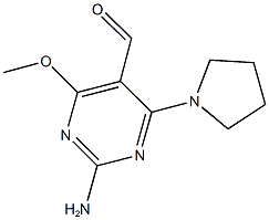 2-AMINO-4-METHOXY-6-PYRROLIDIN-1-YLPYRIMIDINE-5-CARBALDEHYDE 结构式