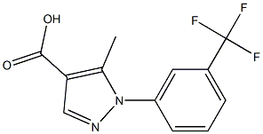 5-METHYL-1-[3-(TRIFLUOROMETHYL)PHENYL]-1H-PYRAZOLE-4-CARBOXYLIC ACID 结构式