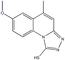 7-METHOXY-5-METHYL[1,2,4]TRIAZOLO[4,3-A]QUINOLINE-1-THIOL Struktur