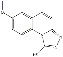 7-METHOXY-5-METHYL[1,2,4]TRIAZOLO[4,3-A]QUINOLINE-1-THIOL 化学構造式