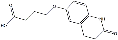 4-[(2-OXO-1,2,3,4-TETRAHYDROQUINOLIN-6-YL)OXY]BUTANOIC ACID 化学構造式