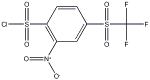 2-NITRO-4-[(TRIFLUOROMETHYL)SULFONYL]BENZENESULFONYL CHLORIDE Structure