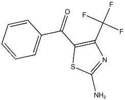 2-AMINO-4-(TRIFLUOROMETHYL)-1,3-THIAZOL-5-YL](PHENYL)METHANONE,,结构式