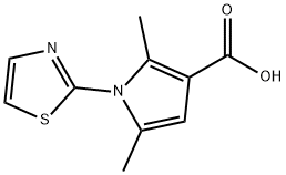 2,5-DIMETHYL-1-(1,3-THIAZOL-2-YL)-1H-PYRROLE-3-CARBOXYLIC ACID Structure