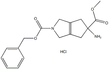 2-BENZYL 5-METHYL 5-AMINO-3,4,5,6-TETRAHYDROCYCLOPENTA[C]PYRROLE-2,5(1H)-DICARBOXYLATE HYDROCHLORIDE Struktur