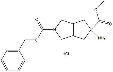 2-BENZYL 5-METHYL 5-AMINO-3,4,5,6-TETRAHYDROCYCLOPENTA[C]PYRROLE-2,5(1H)-DICARBOXYLATE HYDROCHLORIDE 结构式