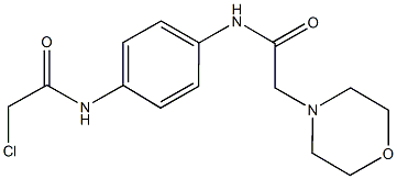 2-chloro-N-{4-[(morpholin-4-ylacetyl)amino]phenyl}acetamide 化学構造式