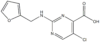5-chloro-2-[(2-furylmethyl)amino]pyrimidine-4-carboxylic acid Struktur