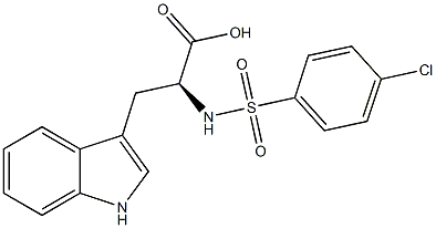 (2S)-2-{[(4-chlorophenyl)sulfonyl]amino}-3-(1H-indol-3-yl)propanoic acid|