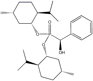 bis[(1R,2S,5R)-2-isopropyl-5-methylcyclohexyl] [(S)-hydroxy(phenyl)methyl]phosphonate,,结构式