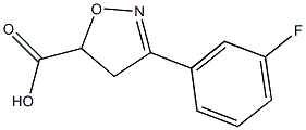 3-(3-fluorophenyl)-4,5-dihydroisoxazole-5-carboxylic acid 结构式