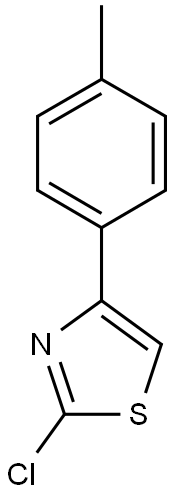 2-chloro-4-(4-methylphenyl)-1,3-thiazole,,结构式