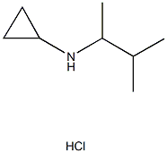 N-(1,2-dimethylpropyl)cyclopropanamine hydrochloride 结构式
