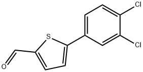 5-(3,4-dichlorophenyl)thiophene-2-carbaldehyde, 926204-64-0, 结构式