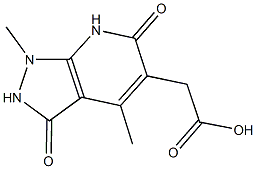 (1,4-dimethyl-3,6-dioxo-2,3,6,7-tetrahydro-1H-pyrazolo[3,4-b]pyridin-5-yl)acetic acid 结构式