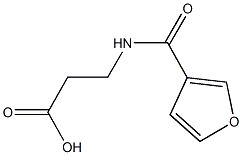 3-(3-furoylamino)propanoic acid 化学構造式