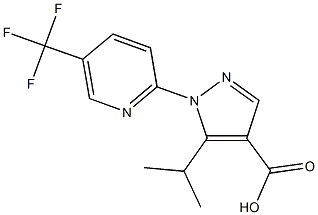 5-isopropyl-1-[5-(trifluoromethyl)pyridin-2-yl]-1H-pyrazole-4-carboxylic acid Structure