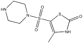 4-methyl-5-(piperazin-1-ylsulfonyl)-1,3-thiazol-2(3H)-one 化学構造式