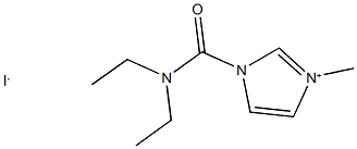 1-[(diethylamino)carbonyl]-3-methyl-1H-imidazol-3-ium iodide 化学構造式